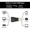 PENCILUPNOSE© FEMALE HDMI ADAPTER to MALE MINI HDMI GOLD PLATED