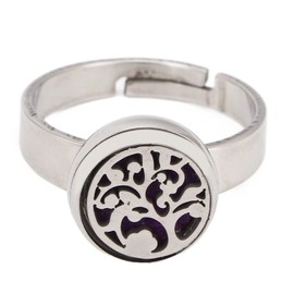 Anillo Difusor de Aceite Esencial, Anillo de Acero Inoxidable con Apertura Ajustable, Anillo de Aceite Esencial de Aromaterapia, Joyería Portátil, Anillo Difusor de Aromaterapia para Mujeres(Tipo 2)