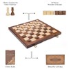 AMEROUS Wooden Chess & Checkers Set with Upgraded Weighted Chess