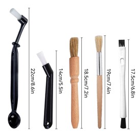 Coffee Brush Barista Brush, Pack of 15 Coffee Cleaning Brush, Small Cleaning Brush for Fully Automatic Coffee Machines, Straw Brush Set and Wooden Handle Coffee Brush for Cleaning Devices for Coffee