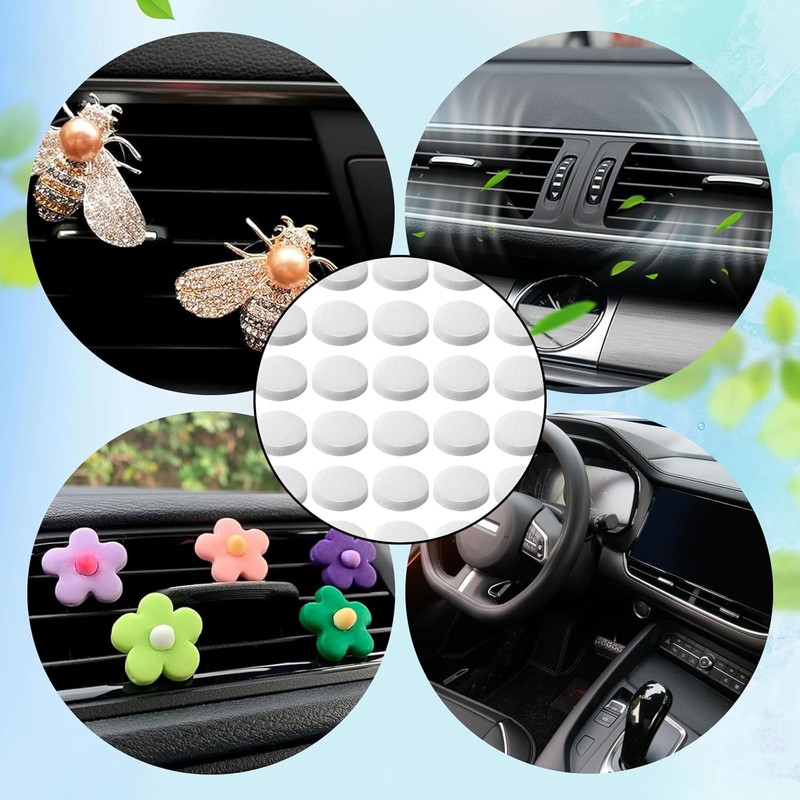 Car Air Freshener Refill Felt Pads 100 PCS, Unscented Essential