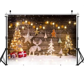 WOLADA Christmas Photo Backdrop Christmas Backdrops for Photography Christmas Wood Backdrop Christmas Backdrop 7x5FT 10822