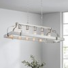 WUZUPS 5-Light Metal Pot Hanging Rack Chandelier Linear Pendant Ceiling