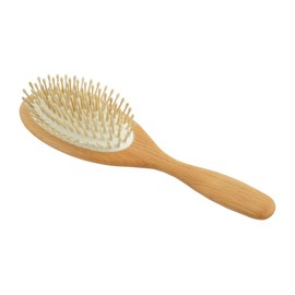 Redecker Rounded Maple Pin Hairbrush with Waxed Beechwood Handle, 9-Inches