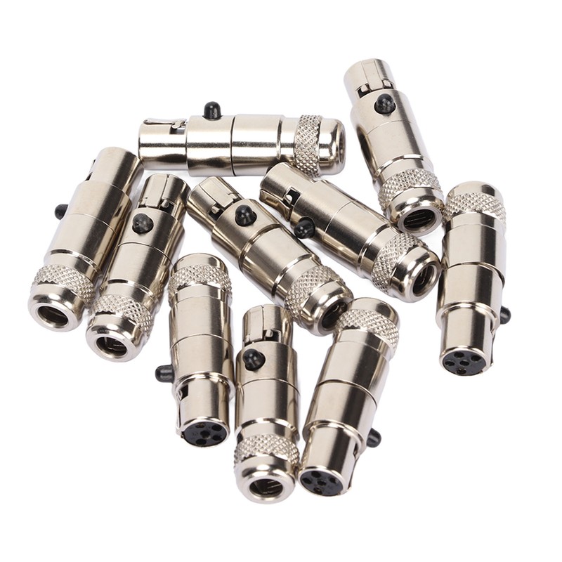 10pcs 5 Pin XLR Female Adaptor Mini Metal XLR Female