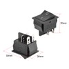 sourcing map Boot Shape 4-Pin Rocker Switch On/Off AC 250V/16A