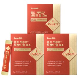 Frombio (현대홈쇼핑)프롬바이오 골드 카무트  브랜드 밀 효소 30포x3박스/3개월 (Hyundai Home Shopping) From Bio Gold Kamut Brand Wheat Enzyme 30 Packs x 3 Boxes / 3 Months
