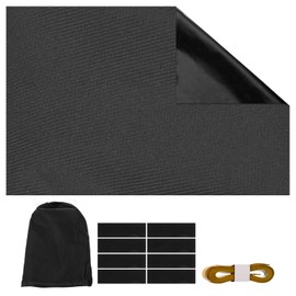 PATIKIL Portable Blackout Curtains, 1 Set 59 x 39 Inch Polyester Thermal Window Drapes 100% Shading Rate for Attic Living Room Bedroom, Black