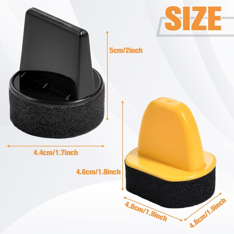 LEONTOOL 4 Pcs Sponge Applicators, Foam Shoe Polish Dauber, Shoe