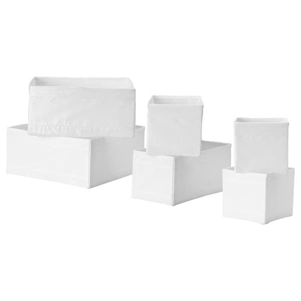IKEA Set Of 6 Boxes Organiser, Keep Your Drawers Tidy - White
