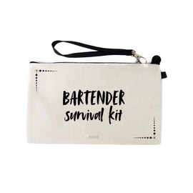 Gifts or Presents for Bartenders, Bartender Survival Kit, Novelty Bag for Cosmetic Makup Bags, Pencil Case, Travel Organiser Zipper Pouch - cb1942