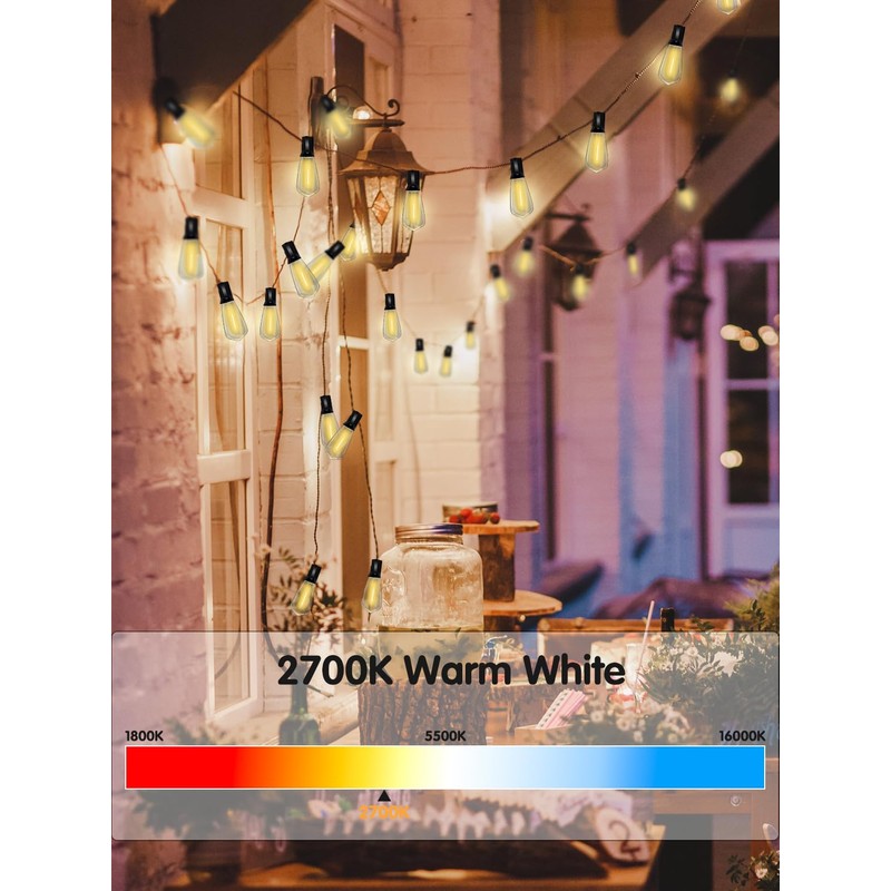 SUNSGNE 25Pack LED String Light Bulbs Replacement, 0.6 Watt Shatterproof