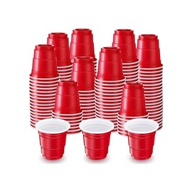 INFLANDO TU NEGOCIO Vasos Shot Tequileros Rojos Reutilizables 2 oz Pack 50 unidades