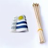 TSMD Uruguay Stick Flag Uruguayan Small Mini Hand Held Flags,5x8