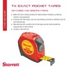 Starrett Exact Retractable Imperial/Metric Pocket Tape Measure with Nylon Coating,
