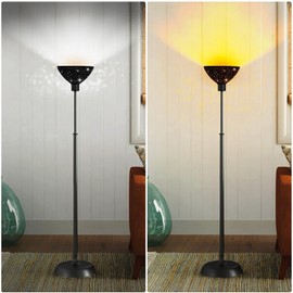 Metal Lamp Shade For Floor Lamp, Etched Stars Torchiere Lamp Shade Replacement, Hanging Light Shade Replacement Parts 10" Metal Etched Stars Lamp Shade Pattern 2 1/4" Fitter, Screw-On, Uno-Type