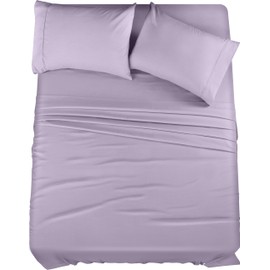 Utopia Bedding Queen Bed Sheets Set - 4 Piece Bedding - Brushed Microfiber - Shrinkage and Fade Resistant - Easy Care (Queen, Lavender)
