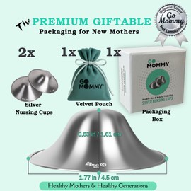 The Original Silver Nursing Cups, Nipple Shields for Nursing Newborn, Nipple Protector for Breastfeeding, Nipple Covers Breastfeeding, No Need Nipple Cream, Newborn Essentials Must Haves