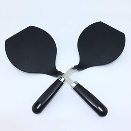 Hemoton Spatula Nylon Turner Spatula High Heat Resistant Fish Gymnast Chef Turner Pancake Pizza Spatula Kitchen Utensils Accessories (Black)