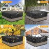 Kipiea 600D Outdoor Waterproof Square Hot Tub Cover Protector, Heavy