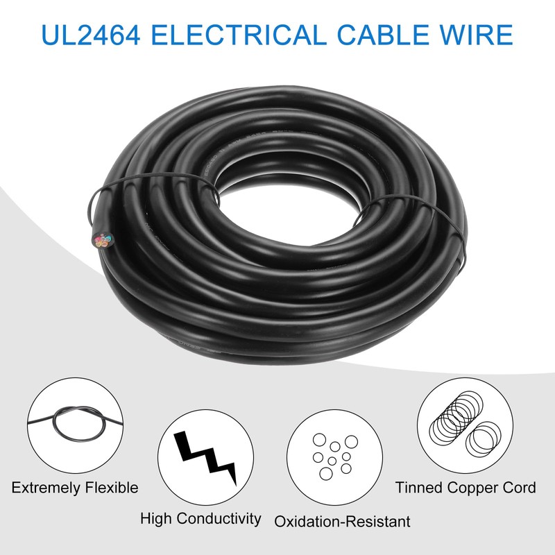 DMiotech 16 Gauge Wire Electrical Wire 6 Conductor, 16 AWG