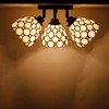 ANYONGLU Tiffany 3-Light Adjustable Multi-Directional Ceiling Light Stained Glass Cream