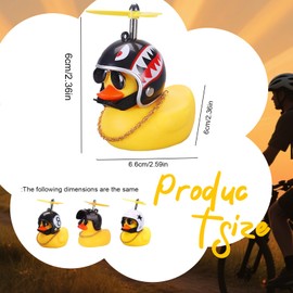 Saituo Home Pack of 4 Squeaky Duck Bicycle Mini Rubber Ducks Bath Duck Funny Bicycle Bell Funny Motorheads Rubber Duck Bicycle Horn for Car Decoration Interior Accessories Bicycle Accessories