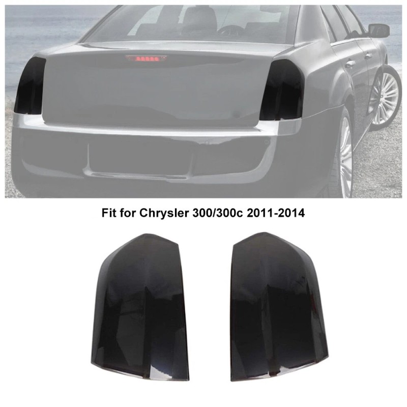 SHINEKA FOR CHRYSLER 300 2011-14 SMOKED TAILLIGHT LAMP PANEL GUARD