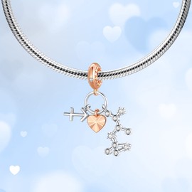 GOINEVA 12 Zodiac Sign Birthday Charms 925 Sterling Silver Charms Fits Women's Charm Bracelet & Necklace Valentine's Day Mother's Day Jewelry Gifts for Women (Sagittarius)