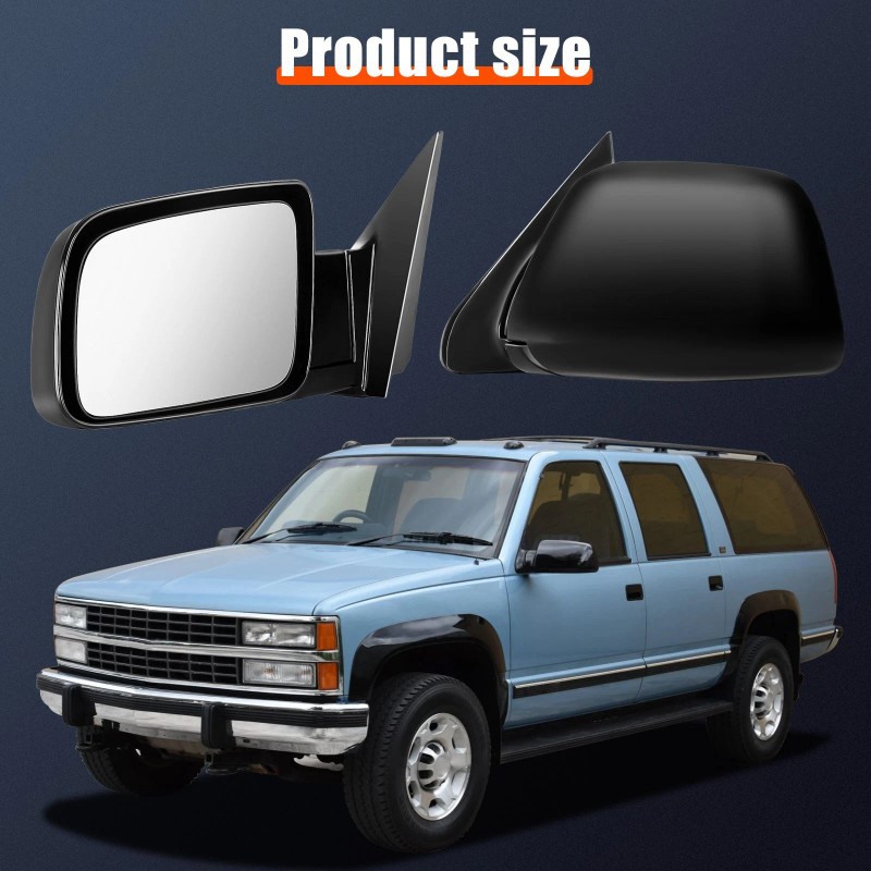 imcarpart Black Power Mirrors For 88-98 Chevy C/K 1500 Tahoe