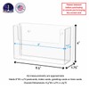 Marketing Holders Post Card Holder Wall Mount Clear Acrylic 6"