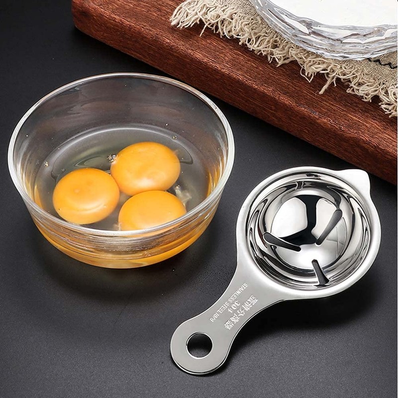 Egg Separator, Stainless Steel Separator, Yolk & Egg White Filter，Kitchen