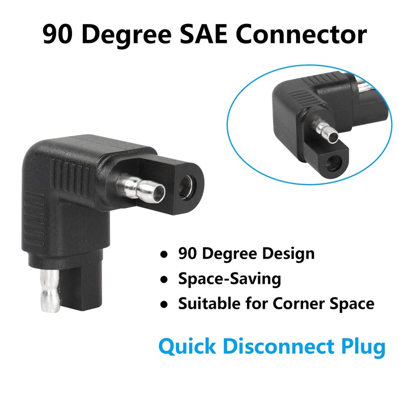 CERRXIAN Right Angle SAE Polarity Reverse Adapter, 90 Degree SAE