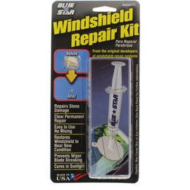 2 Pack Blue-Star Fix Your Windshield Do It Yourself Windshield Repair Kits, Glass Repair KIT Stone Damage CHIP Model # 777 Prevent Stone Damage from Spreading Made in USA