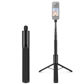 PULUZ 2 in 1 Invisible Selfie Stick + Tripod for Insta360 X5 /X4/X3, Insta 360 GO 3S, Ace Pro, GO 3, X3, ONE RS Action Camera Accessories