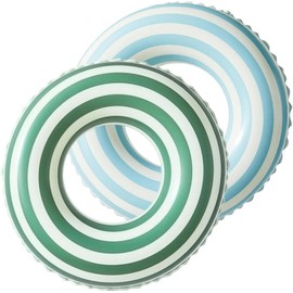 Inflatable Swimming Ring, Cartoon Water Play Ring, PVC Swimming Ring, Adult Swimming Ring, Air Mattress, Inflatable Swimming Ring, Swimming Ring Tube for Summer Pool Party (Green + Blue)