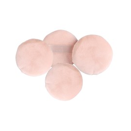 minkissy 4 Pack Round Loose Powder Puff Makeup Sponge Puff Non-fluorescent for Face Brush Replacement Gentle on Skin Easy Application for Salon or Travel
