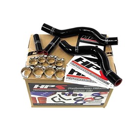 HPS (57-1257-BLK) Black Silicone Radiator Hose Kit for Suzuki RM250