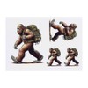 4 x 'Bigfoot Hiker' Temporary Tattoos - Water Resistant, Skin-Safe,