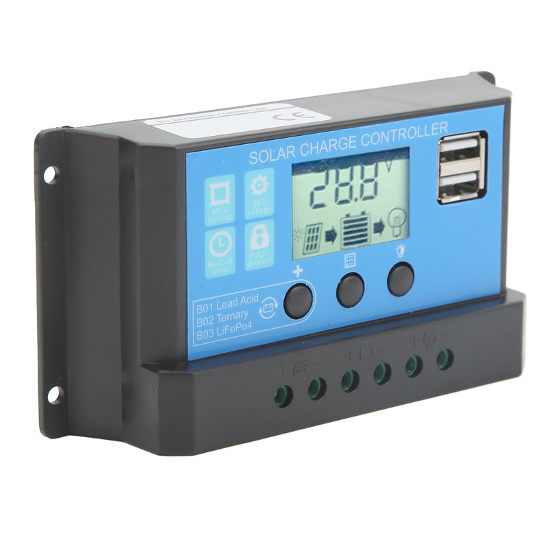 Solar Charge Controller With LCD Dual USB Industrial Master Chip