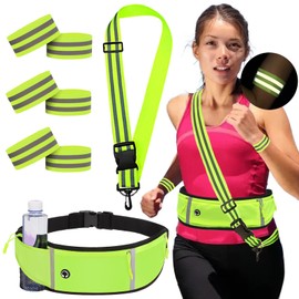 TYXHXTF Reflective Sash, 8PCS Reflective Running Gear, High Visibility Safety Reflective Belt Sash Walking Gear, High Vis Running Vest for Night Walking Cycling