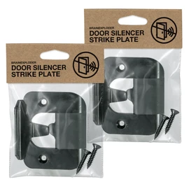 Door Silencer Strike Plate - Flexible, Noise Eliminating Solution for Loud Doors, Stops Slamming Noise Perfect for Nursery, Bedroom, Sleepers, Auditory Issues
