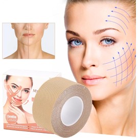 2 Cajas Cintas de Estiramiento Facial Eliminación de Arrugas, Cintas Faciales Antiarrugas, Estiramiento Facial en Línea V, Aspecto Juvenil, para Cinta de Levantamiento Miofascial