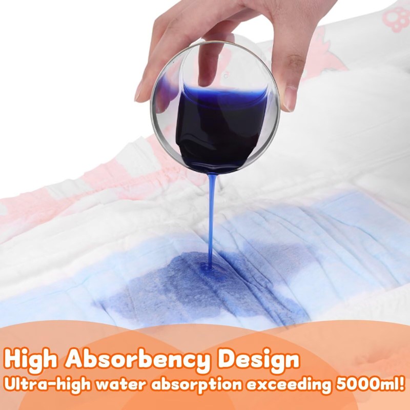 Landofgenie Adult Printed Diaper High Absorption Capacity 10Pack (L36-46")