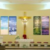 4Pcs Church Banners with Scripture for Sanctuary Wall Worship Classical