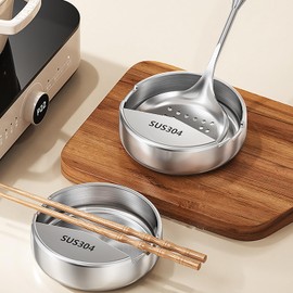 Serlife Soup Spoon Tray, Cooking Spoon Rest 304 SUS Spoon Holder Kitchen Utensil Holder for Spoons, Ladles, Tongs,Chopsticks