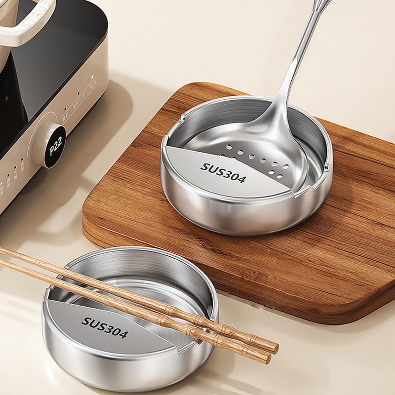 Serlife Soup Spoon Tray, Cooking Spoon Rest 304 SUS Spoon