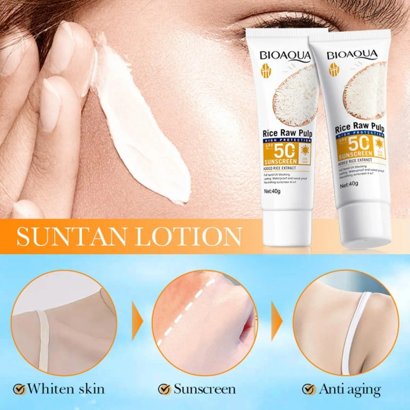 Protector Solar Blanqueador Bioaqua Spf Extracto Arroz