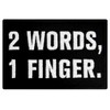 2 Words 1 Finger Patch Embroidered Badge Biker Applique Fastener