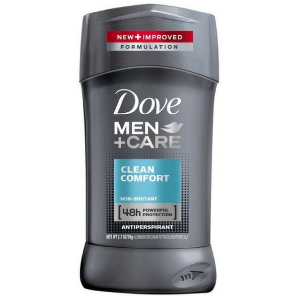 Dove Men+Care Antiperspirant Deodorant Stick, Clean Comfort, 2.7 Ounce (Pack of 6)